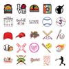 50 Pcs Baseball Stickers Cute Sports Stickers Vinyl Waterproof Decals for Snowboard Laptop Water Bottles Phone Guitar