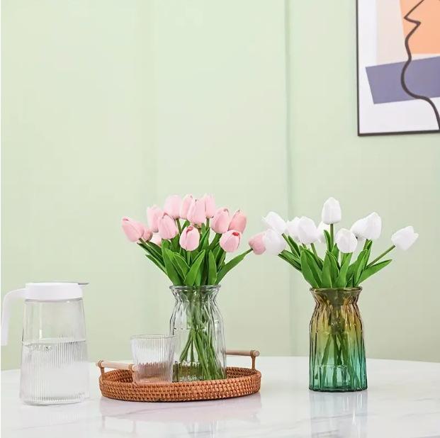 Simulated Tulip Home Decoration PU Feel, Simulated Flowers, Fake Flowers, Flower Arrangement for Landscaping