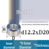 Außen-Ø 20mm Aluminiumlegierung Flache Unterlegscheibe Abstandshalter mit M6/M8/M10/M12 Innenloch - Metallwellenbuchse Isoliersäule.