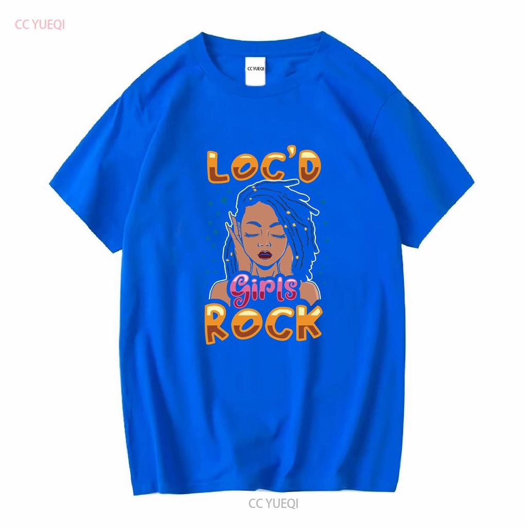 Locd Girl Rock T Shirt Perfect For Her Dreadlocks Hairstyle Melanin African Woman Locs Hair Long or Short Sleeves Vintage