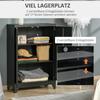 Filing Cabinet Metal Cabinet with Magnetic Louvre Double Door Adjustable Shelf Storage Cabinet for Study Living Room 75 x 33 x 110 cm Black