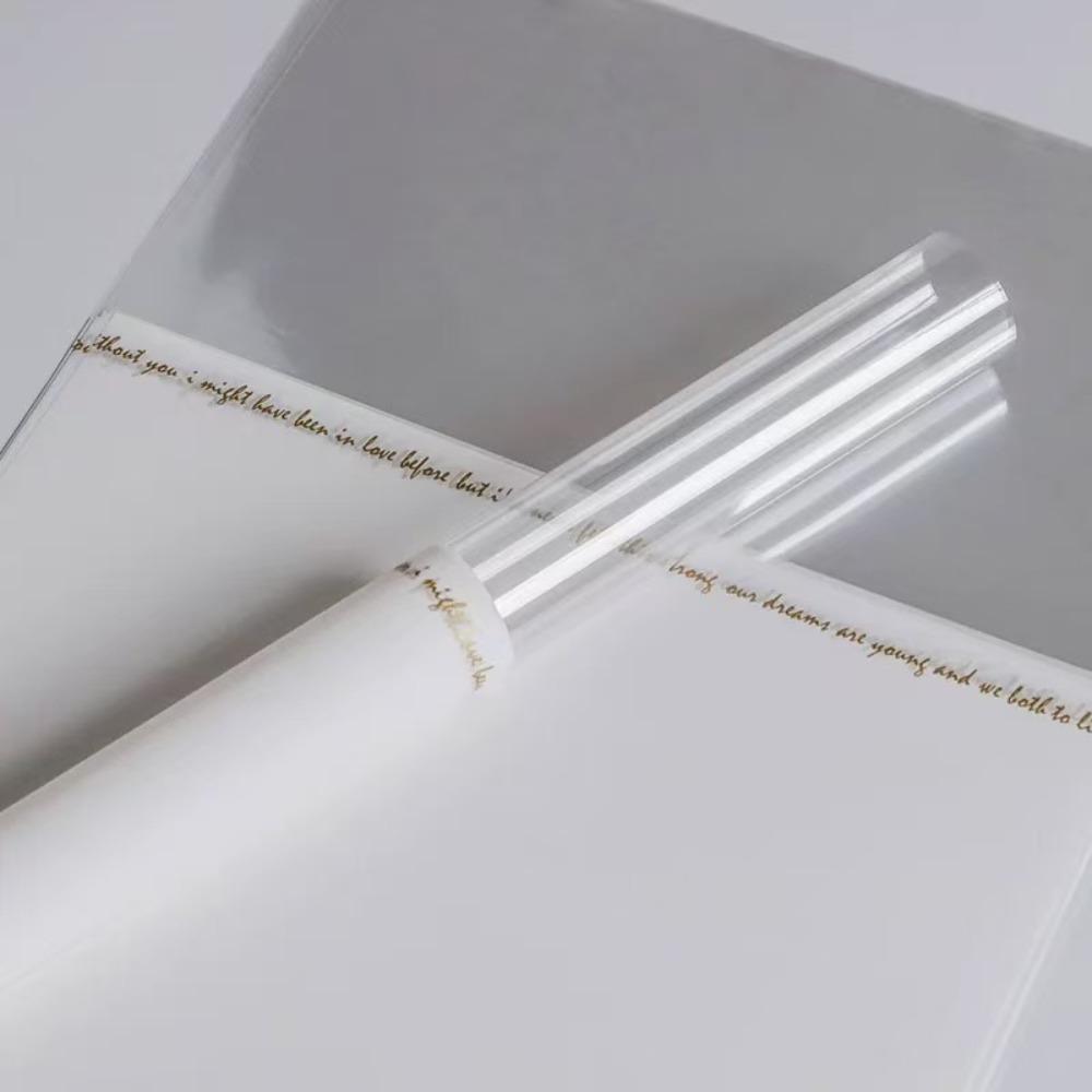 20 Pieces Romantic Single Flower Wrapping Bags Waterproof Bouquet Packaging Bag Graduation Party