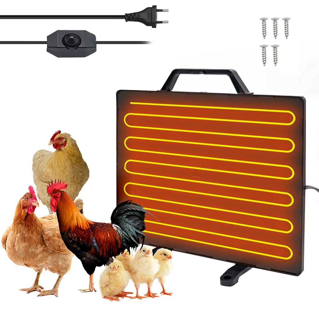 Thermostatic Chicken Coop Heater 160W Poultry Heating Panel 0-99 Celsius    Temperature Winter Farm Radiant Heating Board Stainless Steel Hea