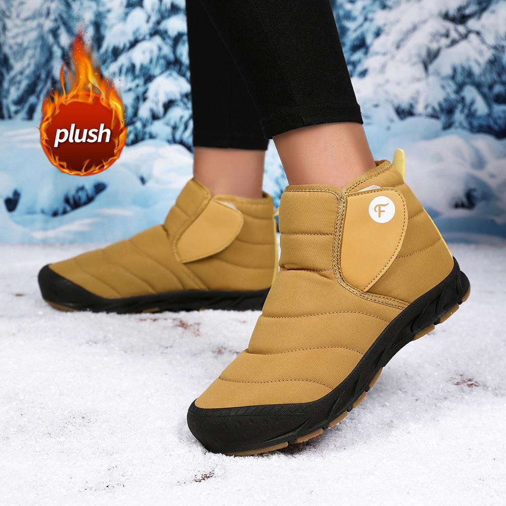 TUINANLE Dámské zimní boty Kožešinové teplé kotníkové boty Dámské zateplené plyšové protiskluzové bavlněné boty