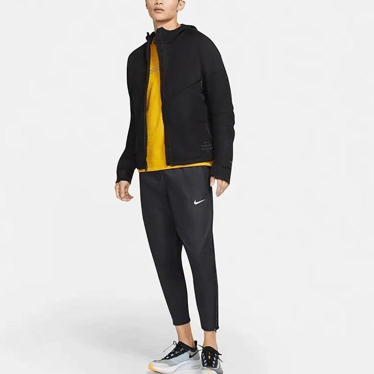 Nike Solid Color Running Athleisure Casual Sports Jacket Black Men's CU7890-010