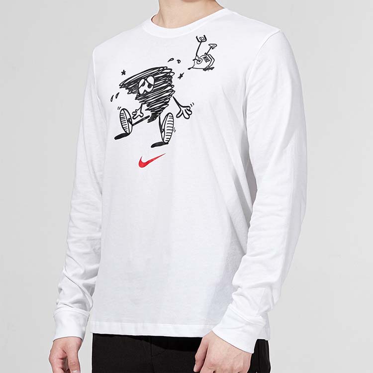 Nike Training Casual Long Sleeve Crew Neck T-Shirt Men Tops White DM5693-100