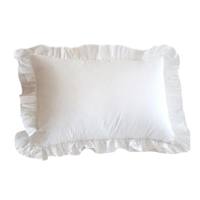 Delicate Ruffle Pillowcase Polyester Bed Cover With Decorative Edge for Bedroom Living Room Styling