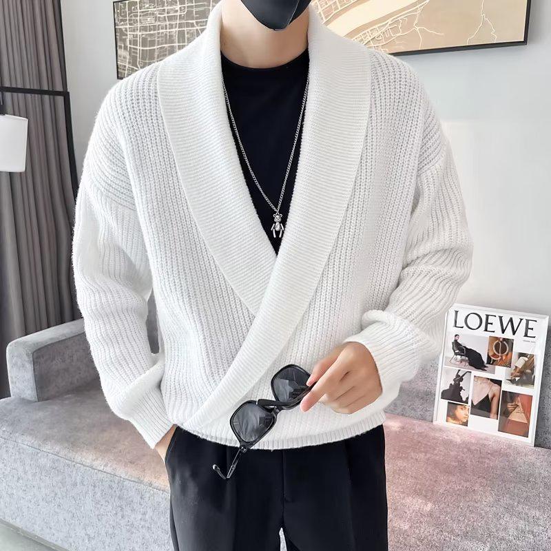 Herbst/Winter 2025 Herren V-Ausschnitt Lockerer Freizeit Pullover Strickware Oberteil
