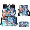 Set Zaino Scolastico per Bambini a Tema Messi con Borsa a Tracolla Astuccio per Studenti Elementari