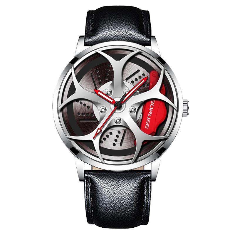 Boruse Trend Wheel Watch Waterproof Luminous Quartz Watch Men