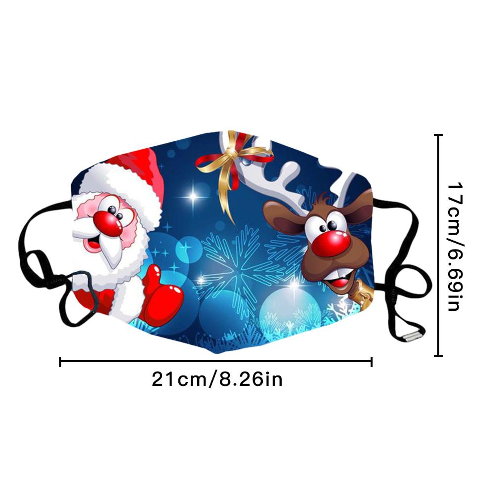 Weihnachtliches Mund-Nasen-Maske Staubdicht Atmungsaktiv Druckmaske mit Elastischem Ohrband Typ 5
