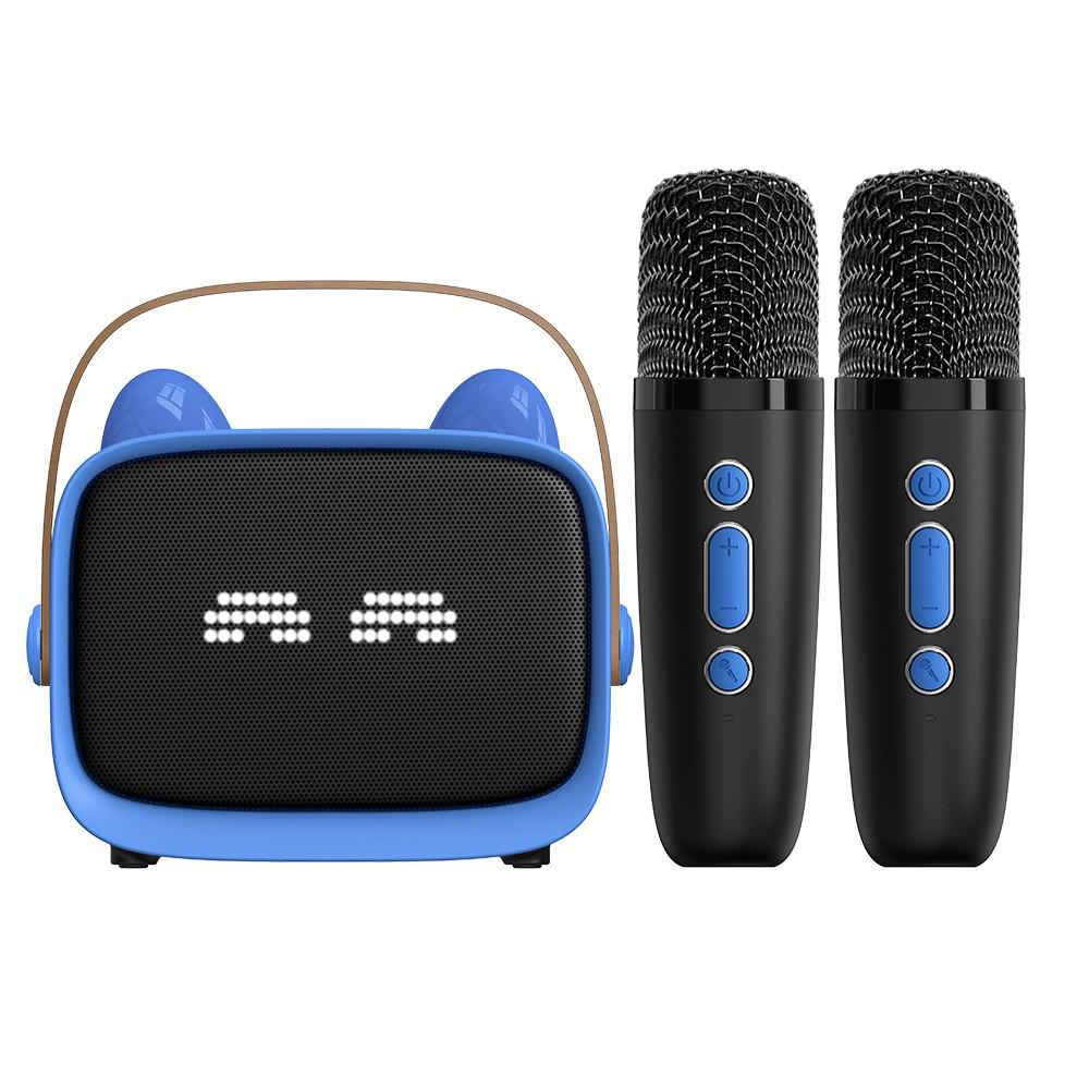 

T99 Kids Karaoke Bluetooth Speaker with Single/Dual Mics & 360° Stereo Sound синій