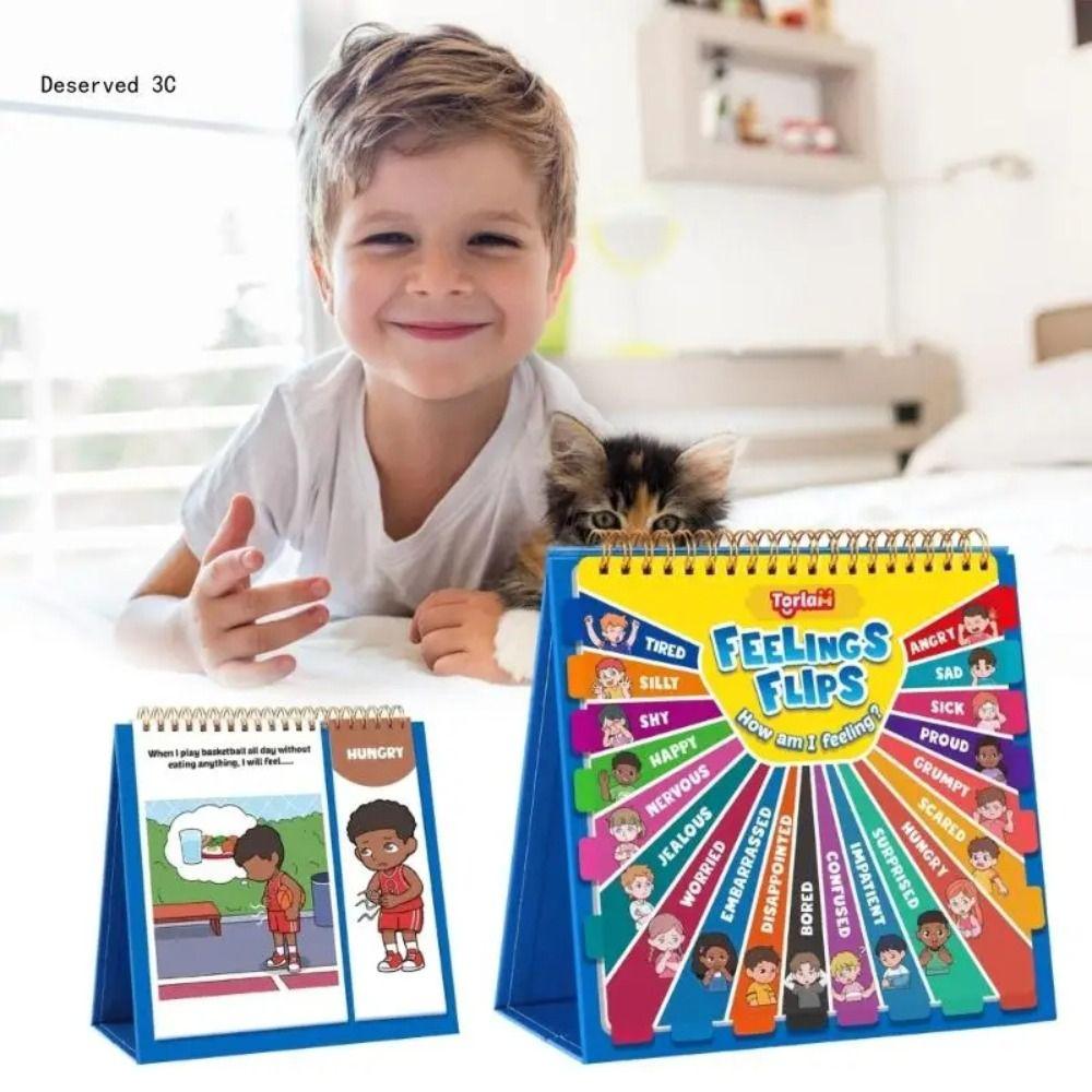 

Montessori Feelings and Emotions Book Interactive Reading Flip Book Social Emotional Book School 1 Set