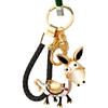 Enamel Donkey HandBag Pendant Crystal Keyrings Keychains For Car Purse Bag Buckle Party Gift Key chains Holder