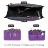 Bolsa de almacenamiento multifuncional de doble pliegue, doble cremallera, gran capacidad, disposición de almacenamiento, artículos de tocador de maquillaje, bolsa de clasificación grande