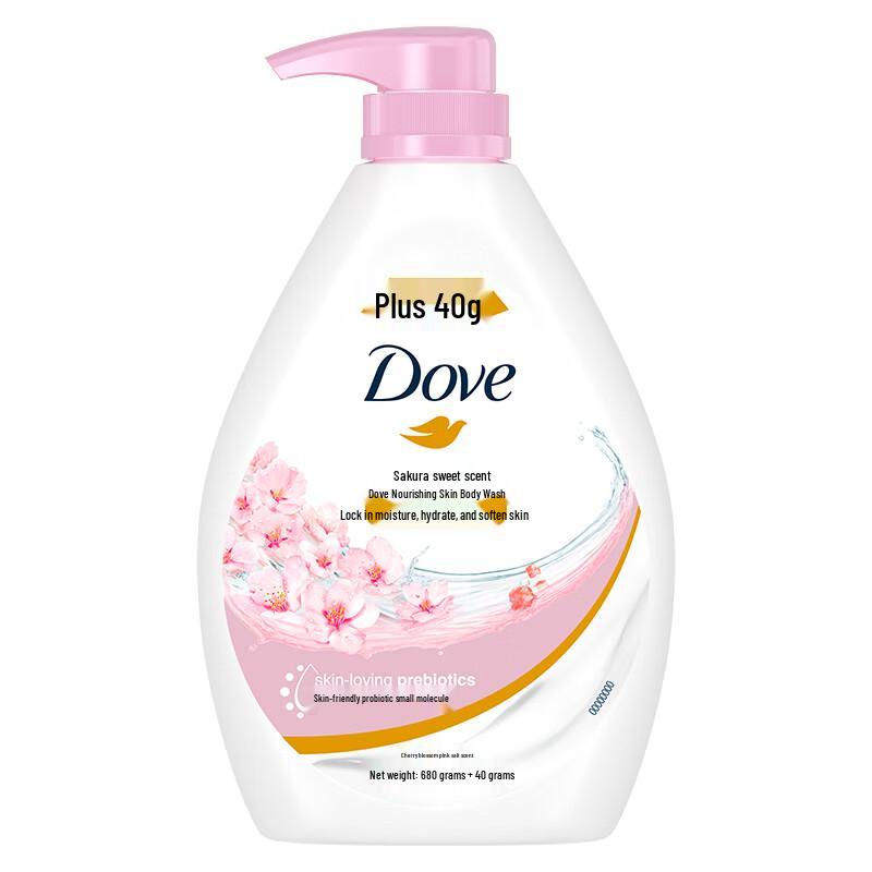 DOVE Cherry Blossom Body Wash & Shampoo Gift Set