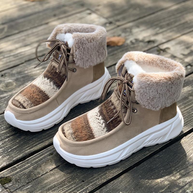 Winter Women Snow Boots Casual High-top Shoes Lightweight Warm Women Sneakers Platform Ankle Boots Plus Size New Outdoor Boots