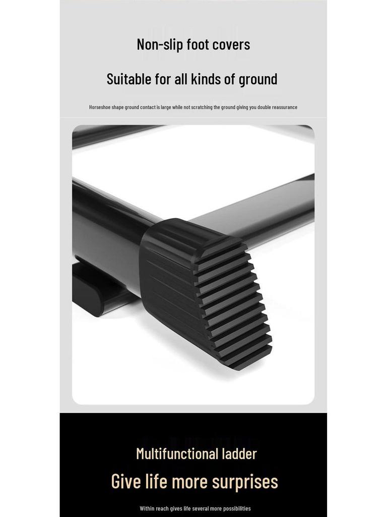 Stabile Klapp-A-Rahmen-Leiter: Verdickter Kohlenstoffstahl, Multifunktionale Indoor-Stufenleiter