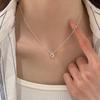 Geometric Cube Necklace For Women Minimalist Stylish High-End Small Luxury Choker Chain Daily Wear Versatile Jewelry