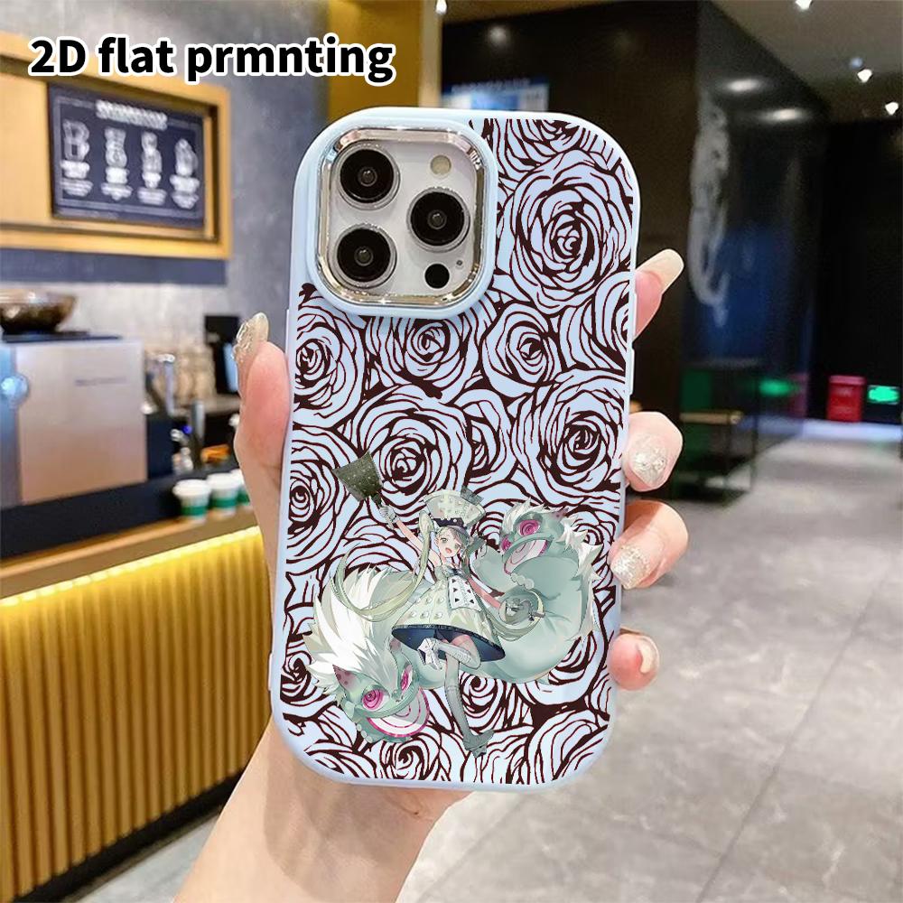 Phone Case: 2D Flat Design Suitable for iPhone 18 17 16 15 14 13 Pro Protective Case, Couple Style, Twin-tail Girl, Christmas and Halloween Gift