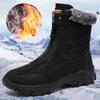 39-47 Чоловічі плюшеві туфлі на відкритому повітрі з високим верхом Взуття для походів великого розміру Плюшеві теплі російські зимові черевики Зимові черевики для чоловіків