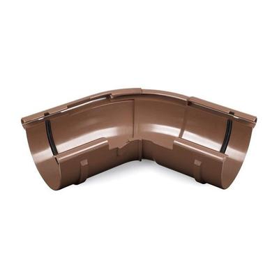 Ângulo Externo de Calha Ajustável 120°-145°, Castanho, Sistema 75, PVC