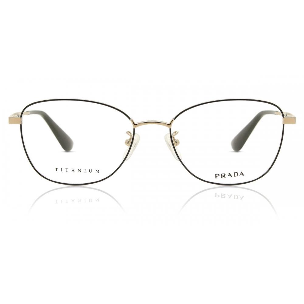

Prada Pr 64xvd Asian Fit Aav1o1 Women Eyeglasses Black Gold/54