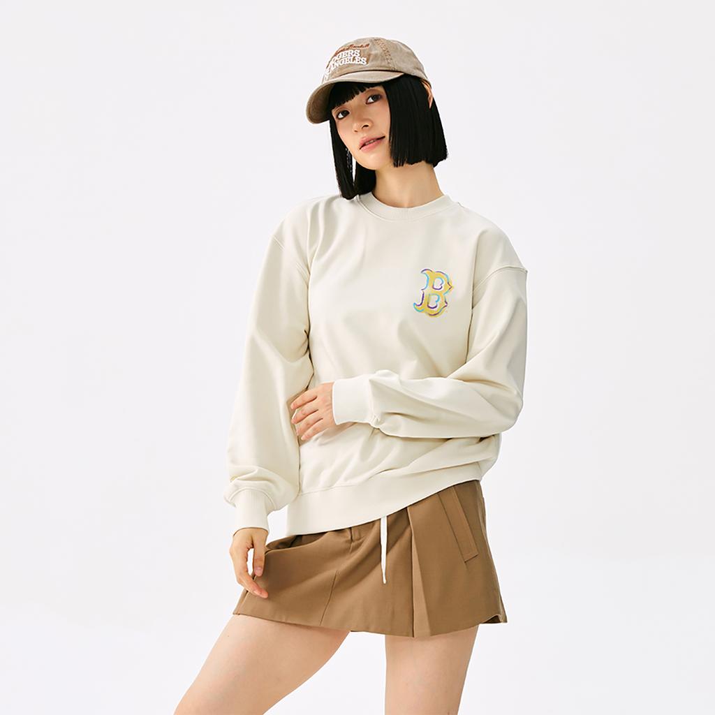 New MLB Boston Red Sox Basic Collection 25FW Sweatshirt Unisex 3AMTB3254-43CRS