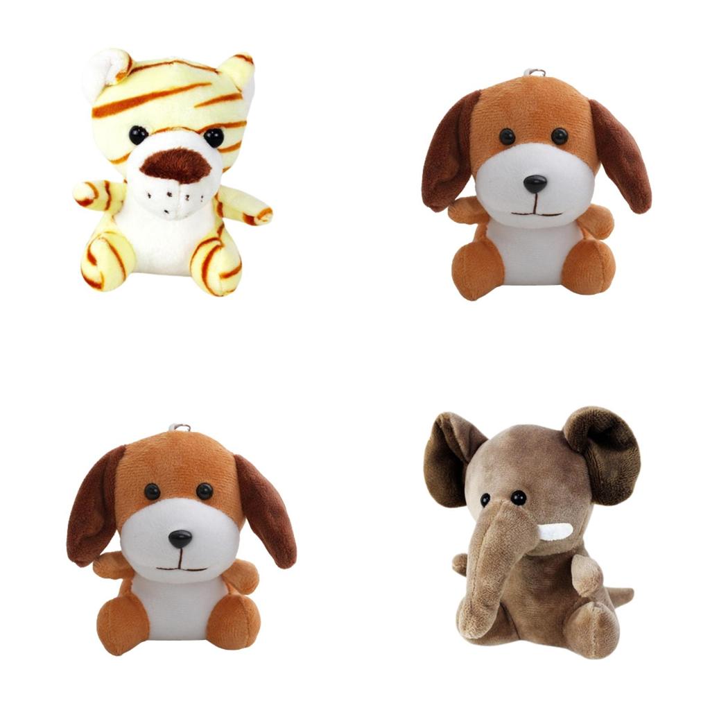 Wholesale Forest Animal Claw Machine Dolls Four Inch Tiger And Lion Plush Toys, Keychain Decorations And Accessories Plush, Pp Cotton, Customizable)