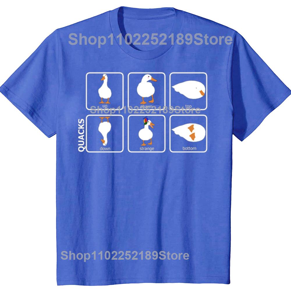 Funny Quacks Duck Graphic T-shirts Men Women's Fashion Casual Tshirt 100% Cotton Loose Oversized T Shirt
