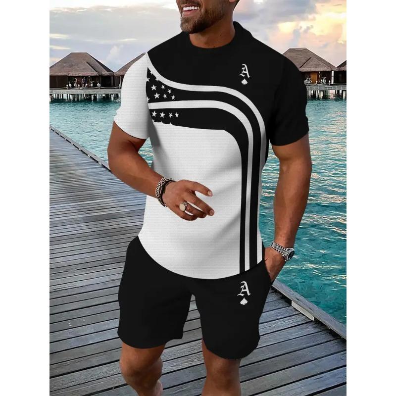 Popular Men's T-shirts Shorts Set 3D Crown King Print Casual Hawaiian Tee Suit Summer Men Women Tracksuit 2 Piece Jogger Outfits