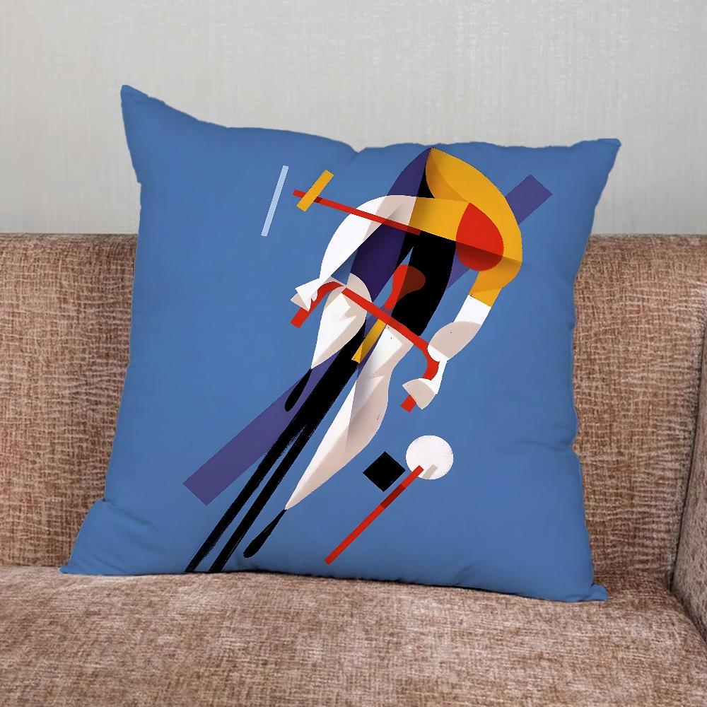 Tour De France Bike Bicycle Pillow Case For Home Bedroom Car Office Decoration Living Room Sofa Cushion Cover Suitable