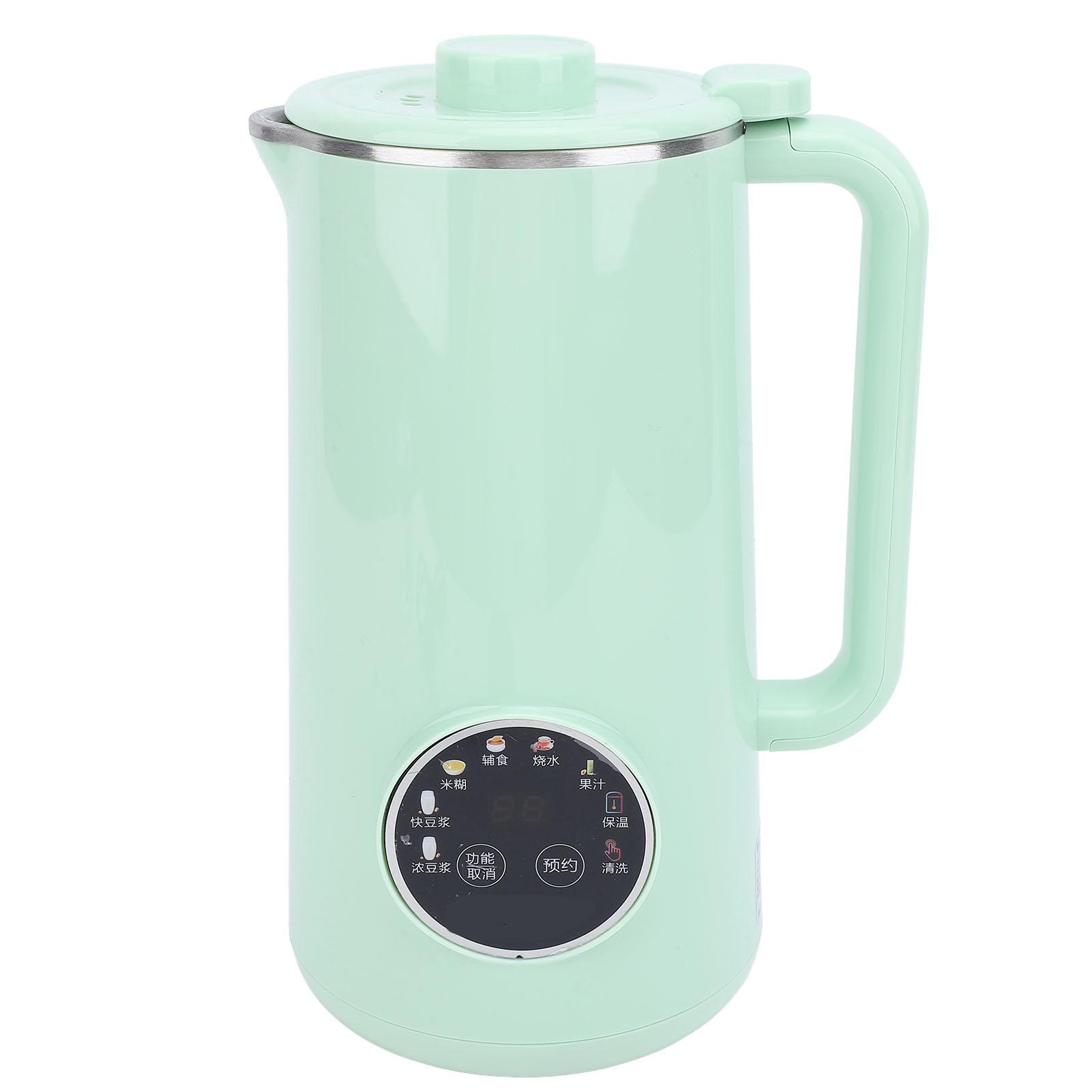 

800ml Soy Milk Maker Machine Automatic 10 Blades Stainless Steel Multifunctional Nut Milk Blender LED Display for Home Use AU зелений