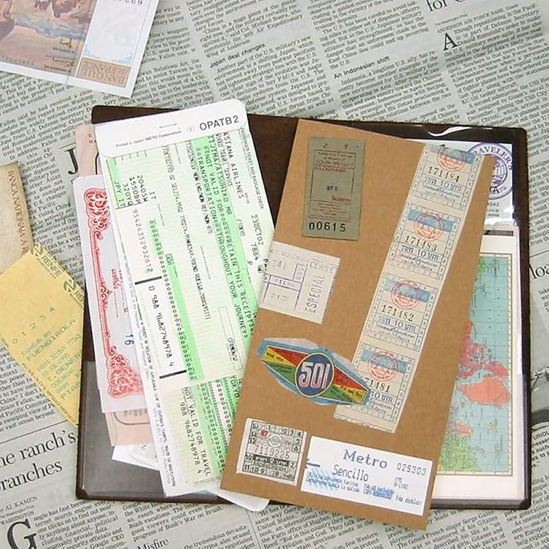 Traveler's Notebook Refill Pocket Stickers, Regular Size, Set of 2, 14248006