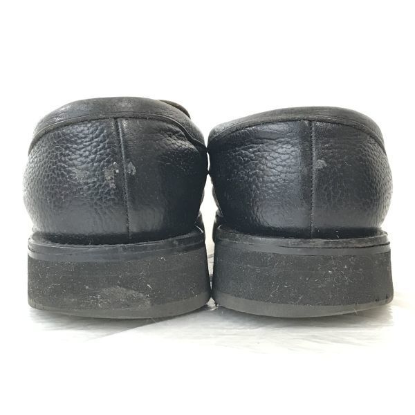 REGAL Pebble Leather Tassel Loafers 24.0 Black Vibram Sole(USED)