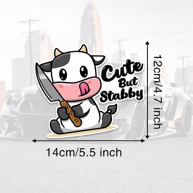 

DS73#12X14см Забавная корова наклейка на автомобиль наклейка милый мультфильм виниловая наклейка на стекло для автомобильного украшения 12X14cm