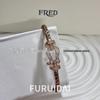 Fei Family Diamond Horseshoe Bracelet: Zodiac-Themed DIY Steel Wire for Couples