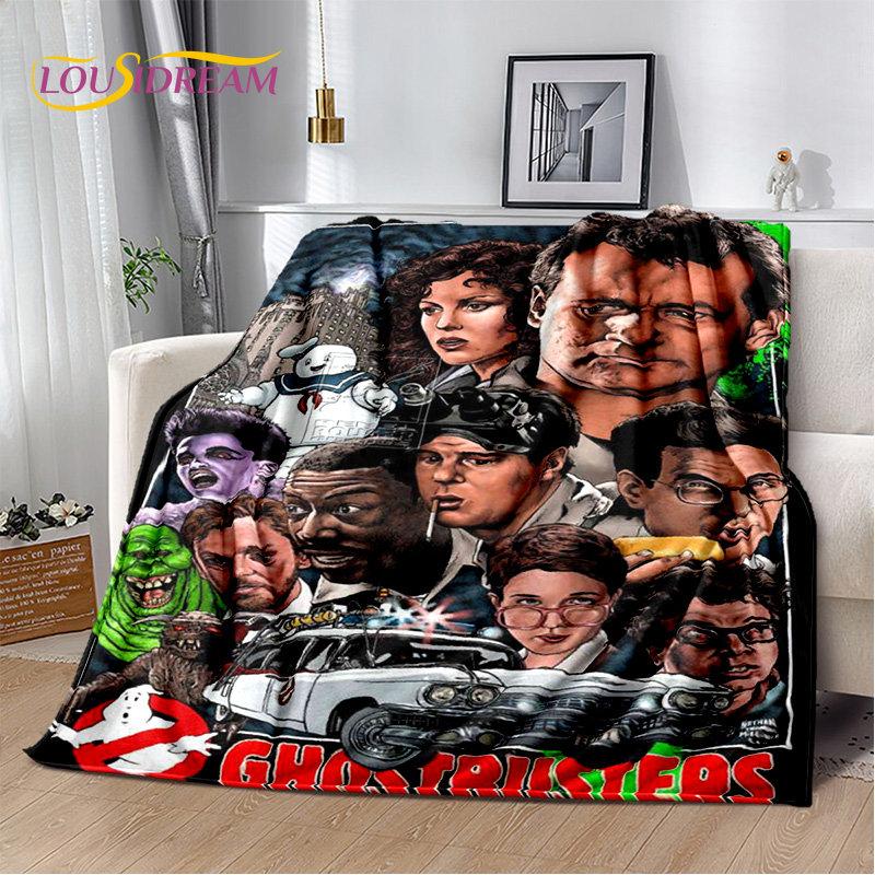 Cartoon G-Ghostbusters Movie Plush Blanket,Flannel Blanket Throw Blanket for Living Room Bedroom Bed Sofa Picnic Leisure Napping