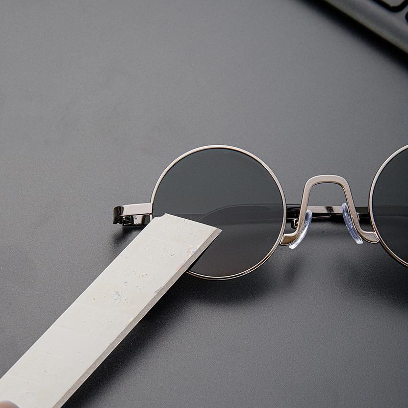 Shatar Round Crystal Sunglasses For Men Driving Small Size Internet Celebrity Model Glasses  Women Metal Framework High-Quality