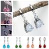 Inlaid Pink Zircon Women'S Earrings Women'S Engagement Jewelry