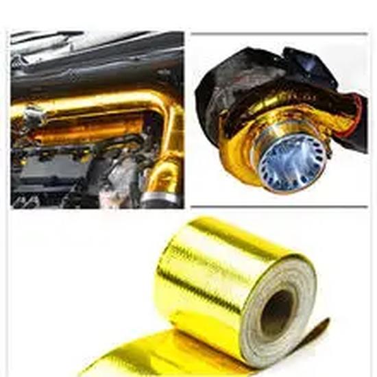 5M Self Adhesive Heat Shield Wrap, Automotive Exhaust Tube Insulation Tape for Car Engine Exhaust Pipe Protection