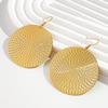 Punk Exaggerated Gold Silver Color Drop Earrings For Women Fashion Big Round Circle Dangle Earrings Statement Jewelry