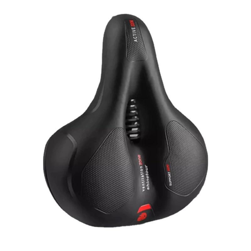 

Asiento de bicicleta cómodo y suave, sillín de gel grueso con tira reflectante para MTB