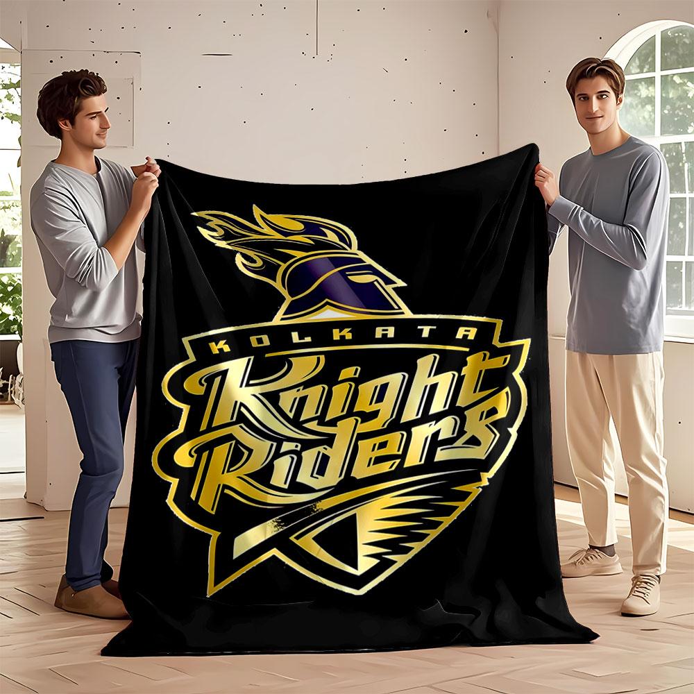 Kolkata Knight Riders Emblem print blanket soft and cozy perfect for the living room bed sofa or a nap,gift