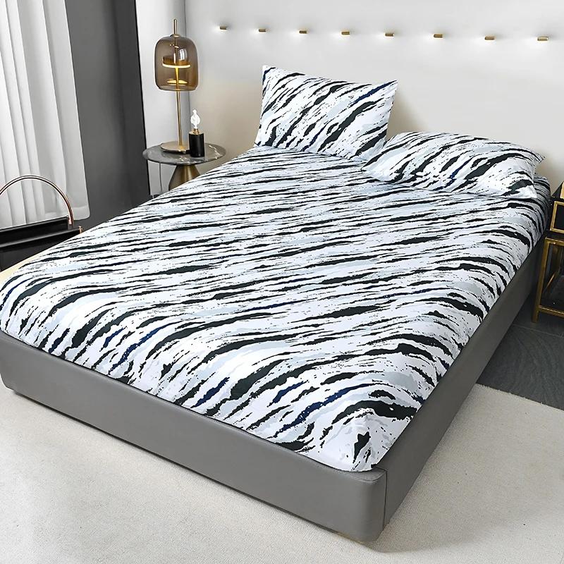 Leopard Wild Print Microfiber Bed Fitted Sheet- Comfort, Hypoallergenic, TwinFullQueenKing Size, Add A Bold Statement