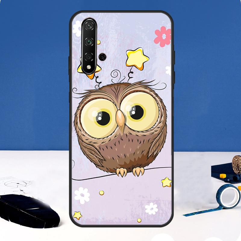 Cute Cartoon Owl Cover For Huawei Nova 10 9 SE 11i 8i 7i 3i Y90 Y91 Y70 Y60 Y61 5T P30 P60 Pro P40 Lite Case