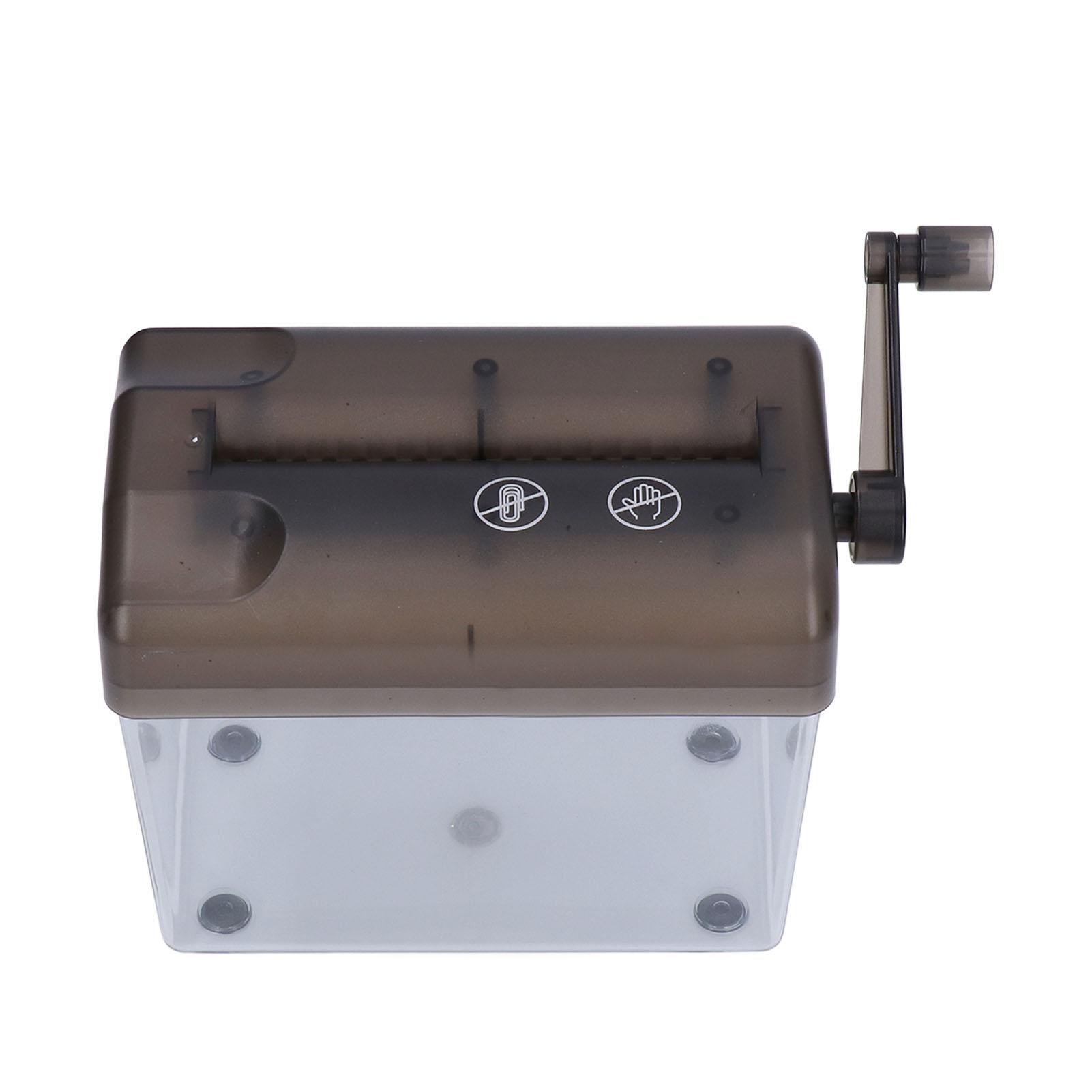 

Ручной уничтожитель бумаг Портативный ручной компактный корпус Простой в эксплуатации уничтожитель бумаг с ручным приводом для серый