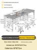Adjustable Height Aluminum Folding Picnic Table & Chairs Set for Outdoor Camping & BBQ