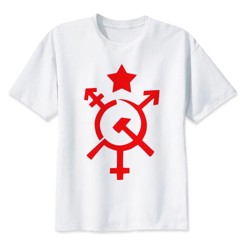 CCCP Russian T Shirt USSR Soviet Union KGB Moscow New Arrival Russia tshirt Fashion t-shirts Custom funny Design