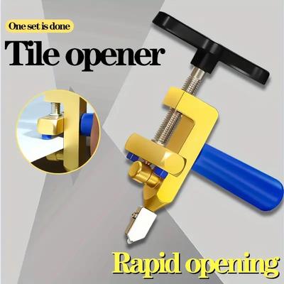 2-v-1 sada nástrojov z titánovej zliatiny pre viacúčelové rezanie skla a dlaždíc - Ručný nástroj s výsuvnou rukoväťou pre DIY projekty